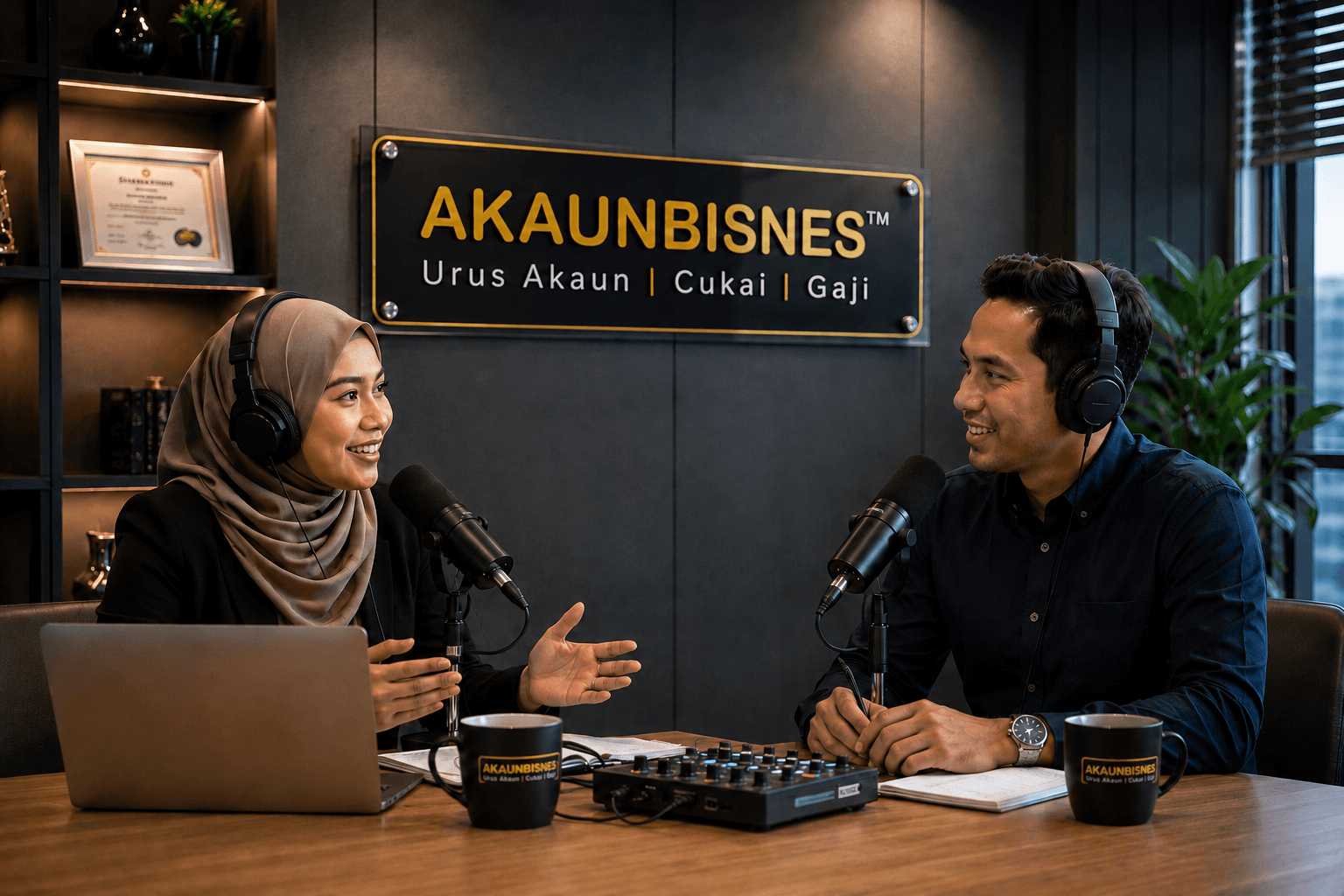 Pakar akaun menyemak dokumen