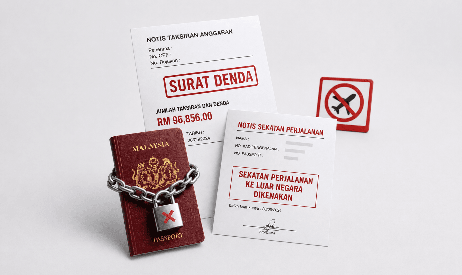 Sudah Kena Denda & Sekatan Perjalanan